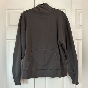 Grey sweatshirt with high neck